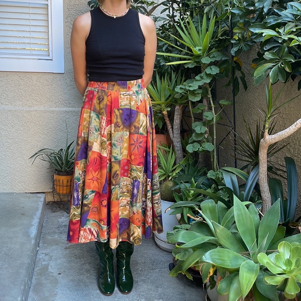 Vintage dark teal Chloe leather boots - Picture 3 of 16